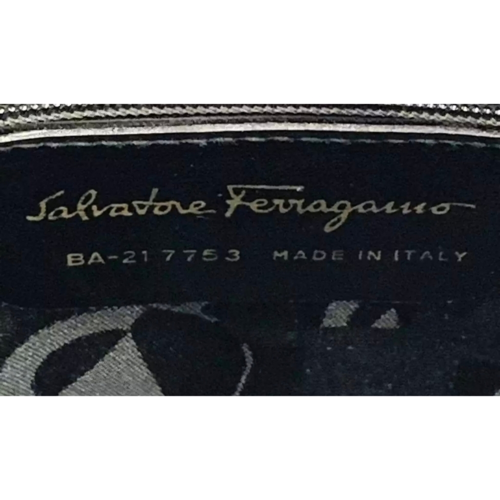 Salvatore Ferragamo Solid Black Shoulder Bag - image 3